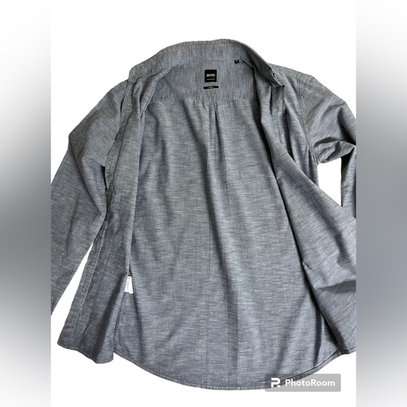 Hugo Boss Slim Fit Grey EPreppy Dress Shirt - Picture 6 of 8
